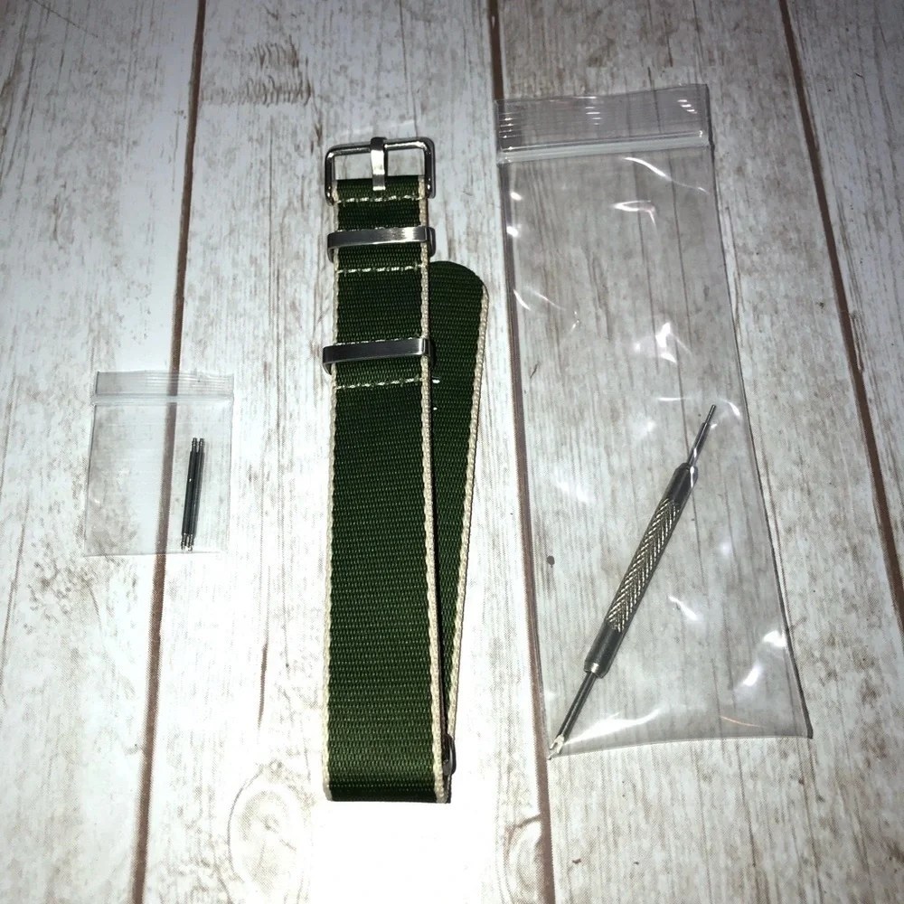 Green NYLON Watch Band Replacement 22”